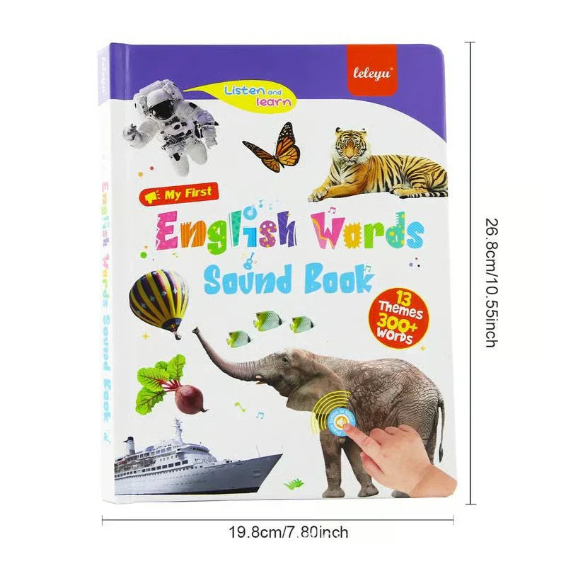 Libro per l' apprendimento del suono dell' inglese | Libro audio interattivo per lo sviluppo precoce del linguaggio e la costruzione del vocabolario
