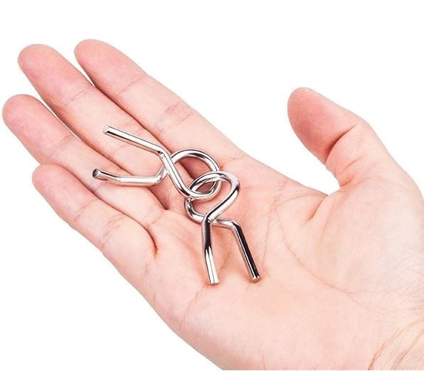 Set di Anelli Rompicapo in Metallo ⎜ Gioco di Logica per Bambini e Adulti con Molteplici Sfide di Sblocco