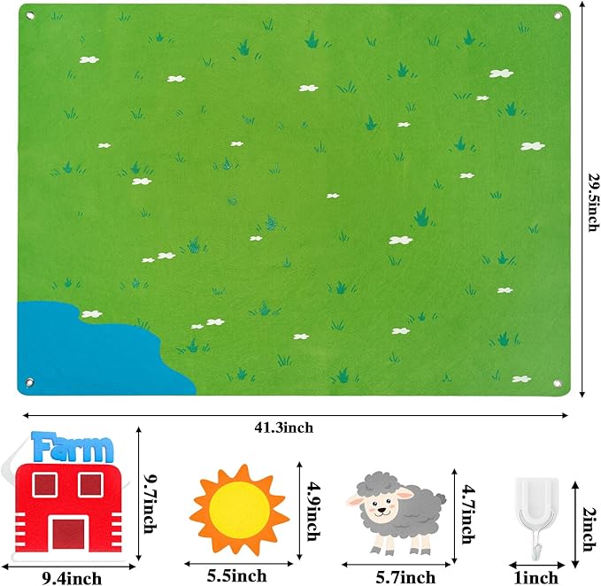 Scheda di feltro per bambini | Set educativo fai da te per imparare gli animali, immaginare e raccontare storie