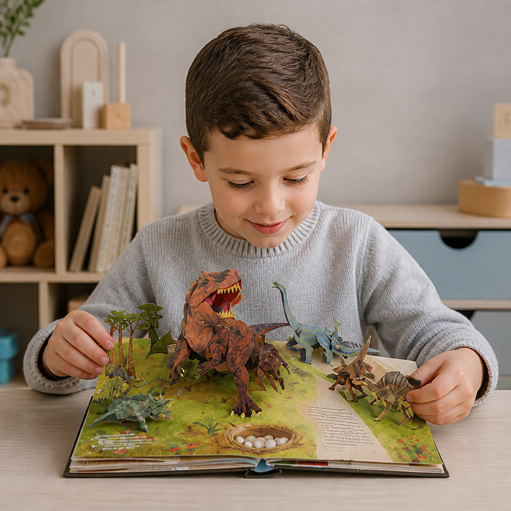 Enciclopedia Interattiva dei Dinosauri Pop-Up 3D