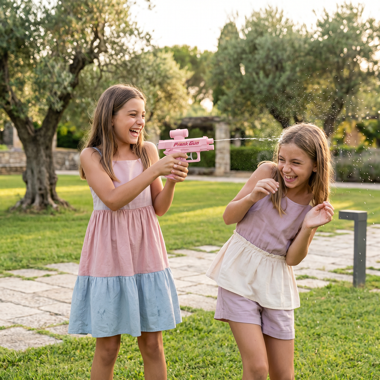 Pistola ad acqua scherzosa a doppio lato per bambini – Mini giocattolo acquatico divertente