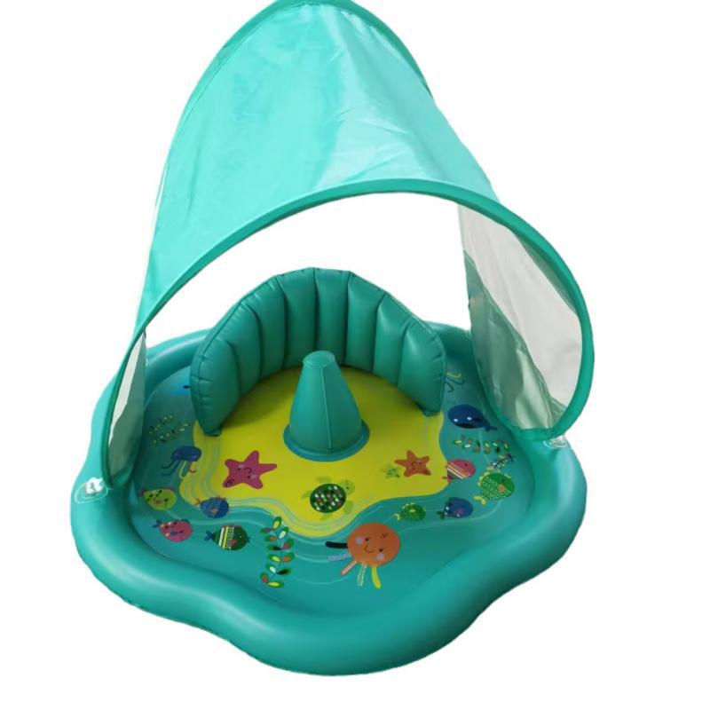Tappeto da Gioco Gonfiabile per Bambini con Tettuccio – Gioco d'Acqua e Protezione Solare per Bambini