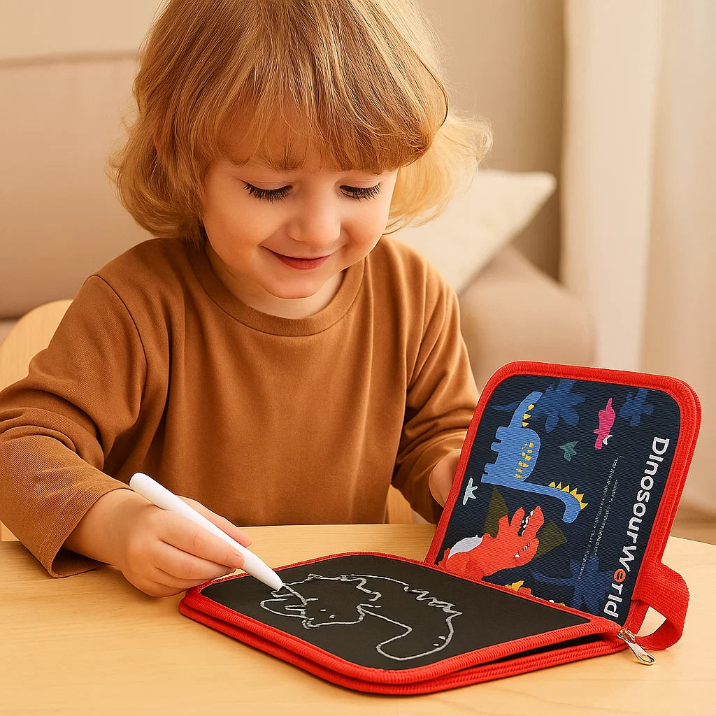 Libro Adesivo Riutilizzabile Per Bambini 2-4 Anni, Tema Halloween, Con Manico, Attività Creativa
