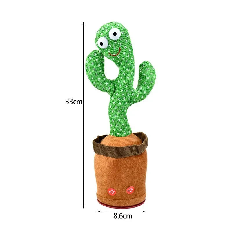Cactus danzante per bambini | Peluche canterino con luci e mimica vocale per un divertimento musicale interattivo
