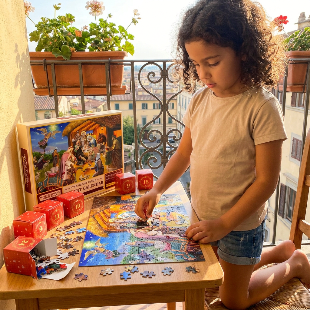 Calendario dell’Avvento con Puzzle Natalizio – Set da 1008 Pezzi per 24 Giorni