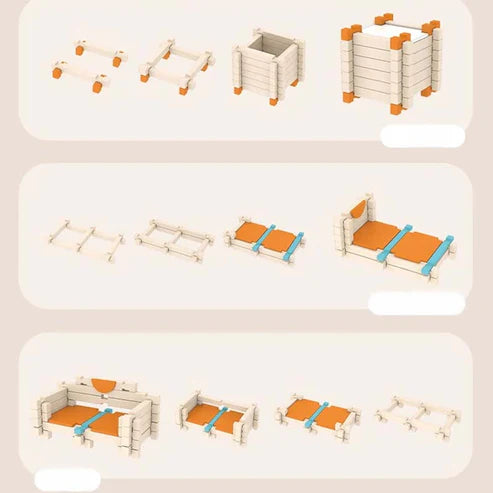 Set di Blocchi in Legno Montessori – Gioco Naturale per Impilare e Costruire