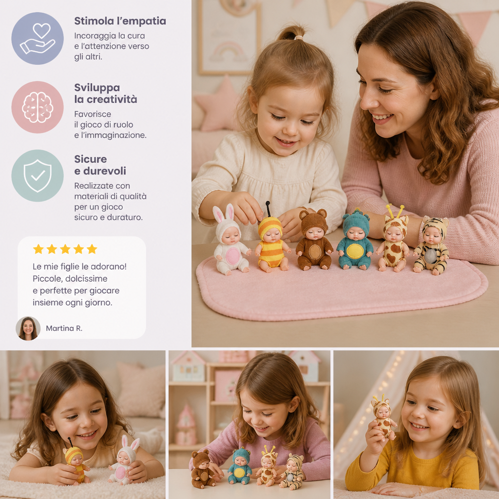 Set di mini bambole principesse delle fate da vestire