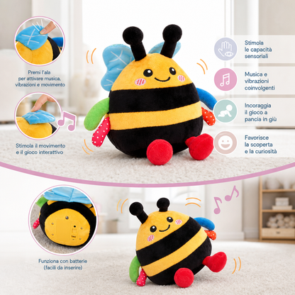 Ape di peluche musicale interattiva per il gioco a pancia in giù