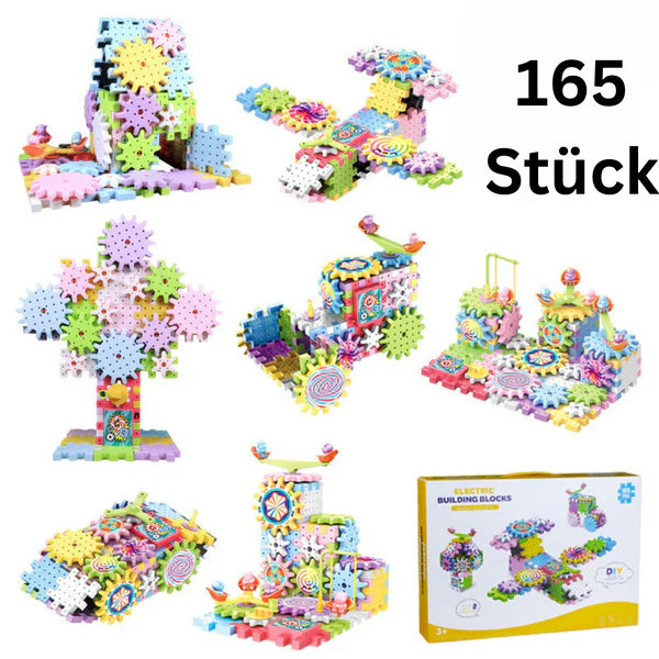 Blocchi di ingranaggi meccanici per bambini | Giocattolo STEM elettrico per il gioco creativo e il divertimento nella prima infanzia