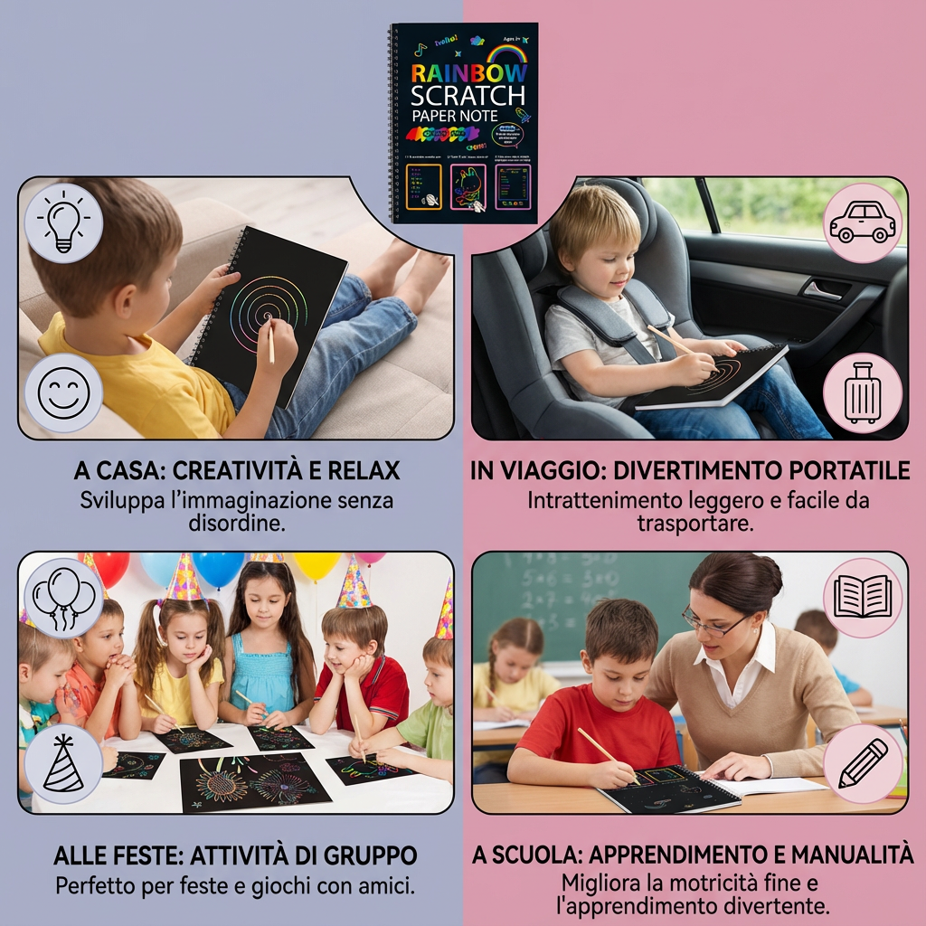 Carta Magica da Grattare Arcobaleno