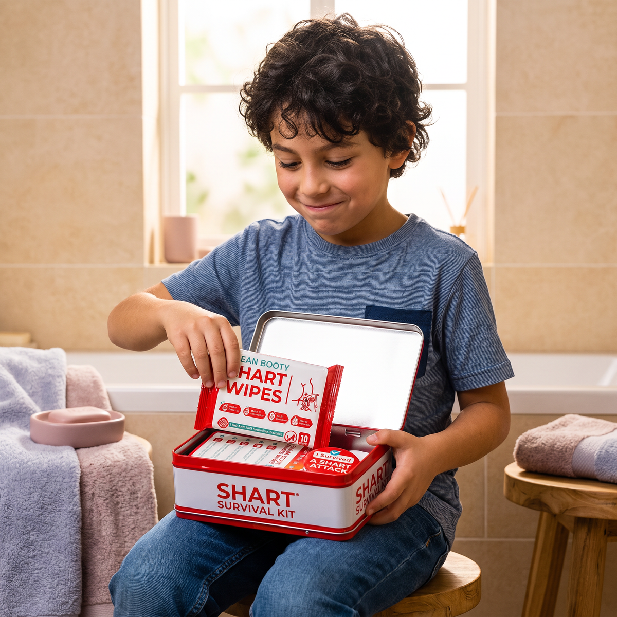 Kit di sopravvivenza Shart divertente – Set regalo scherzo a tema cacca