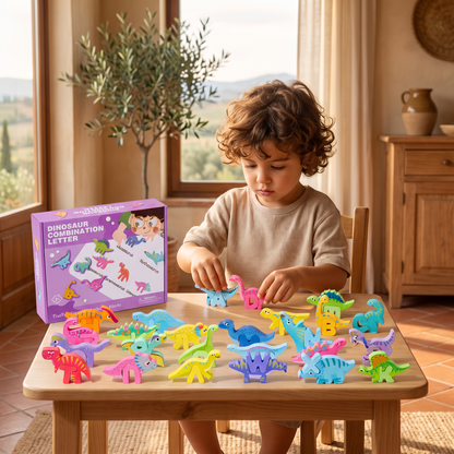 Set di 52 Blocchi 3D con Alfabeto Montessori