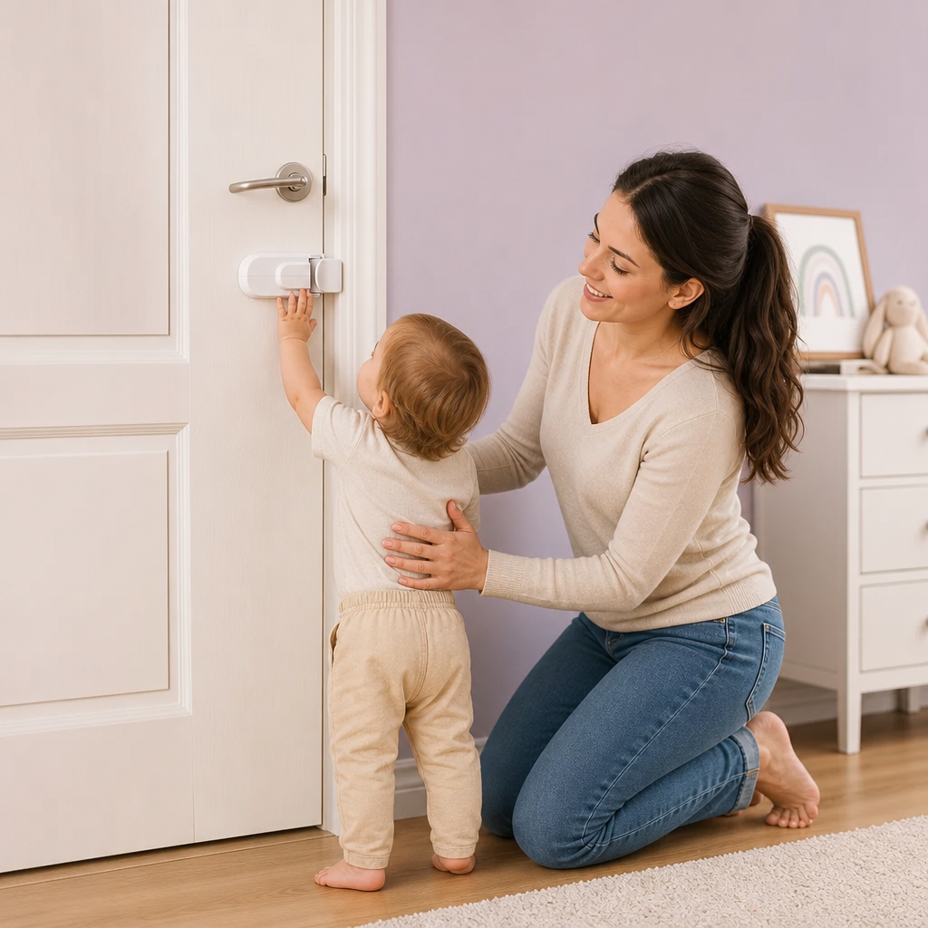 Blocco di Sicurezza per Porte per Bambini Senza Foratura