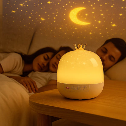 Proiettore Notturno Cielo Stellato ⎜ Lampada LED Rotante con Musica e Diapositive di Scene per un’Atmosfera Rilassante