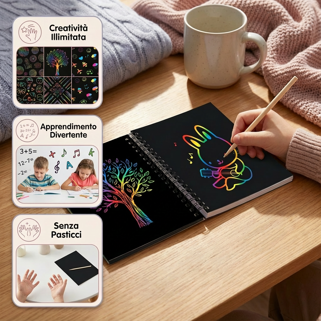 Carta Magica da Grattare Arcobaleno