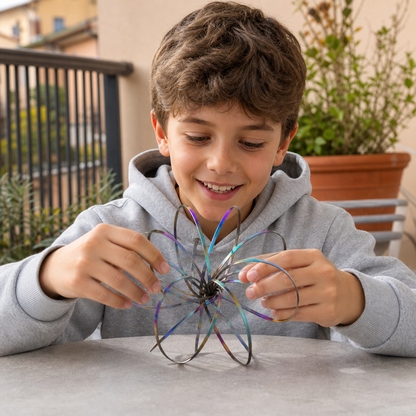 Giocattolo Fidget Geometrico a Molla – Scultura Sensoriale Antistress