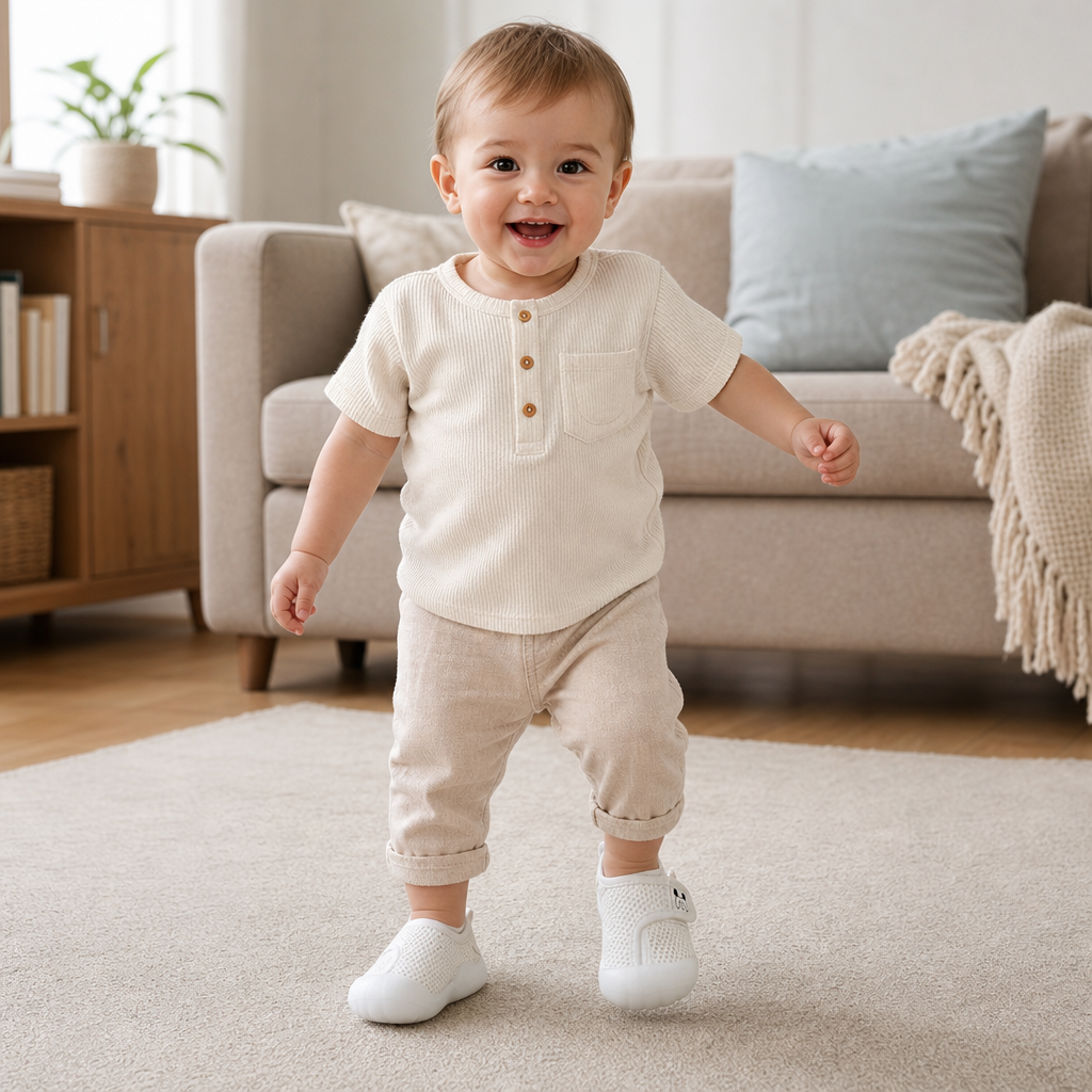 Scarpine comode per bambini con suola morbida e antiscivolo