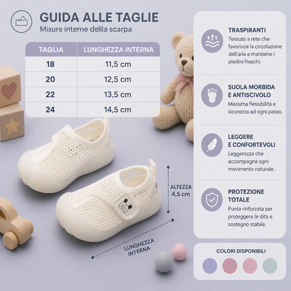Scarpine comode per bambini con suola morbida e antiscivolo