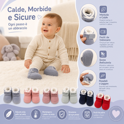 Scarpine Morbide e Calde per Neonati con Suole Antiscivolo