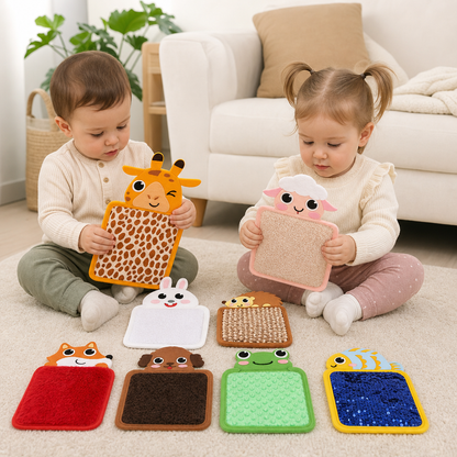 Cuscini Sensoriali con Animali (Set da 8)