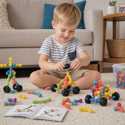 Set di Costruzioni Educativo Fai-da-Te con Giunti Mobili