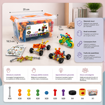 Set di Costruzioni Educativo Fai-da-Te con Giunti Mobili