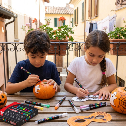 Set di Pennarelli con Vernice Acrilica a Doppia Punta con Punta Fine e a Pennello