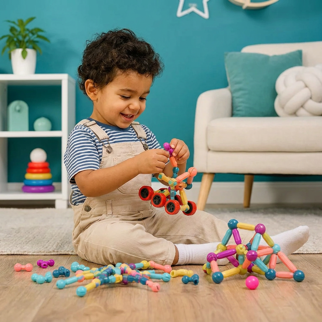 Set di Costruzioni Educativo Fai-da-Te con Giunti Mobili