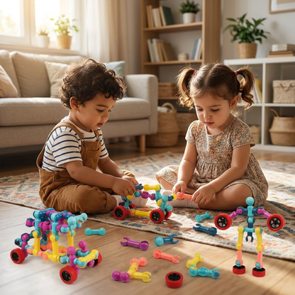 Set di Costruzioni Educativo Fai-da-Te con Giunti Mobili