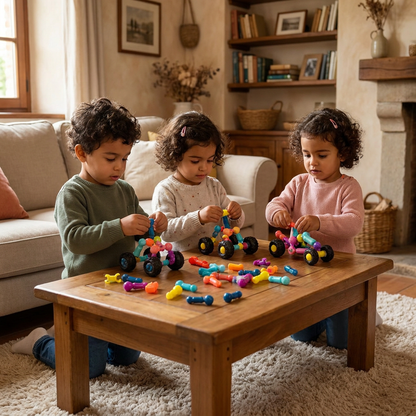 Set di Costruzioni Educativo Fai-da-Te con Giunti Mobili