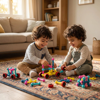 Set di Costruzioni Educativo Fai-da-Te con Giunti Mobili