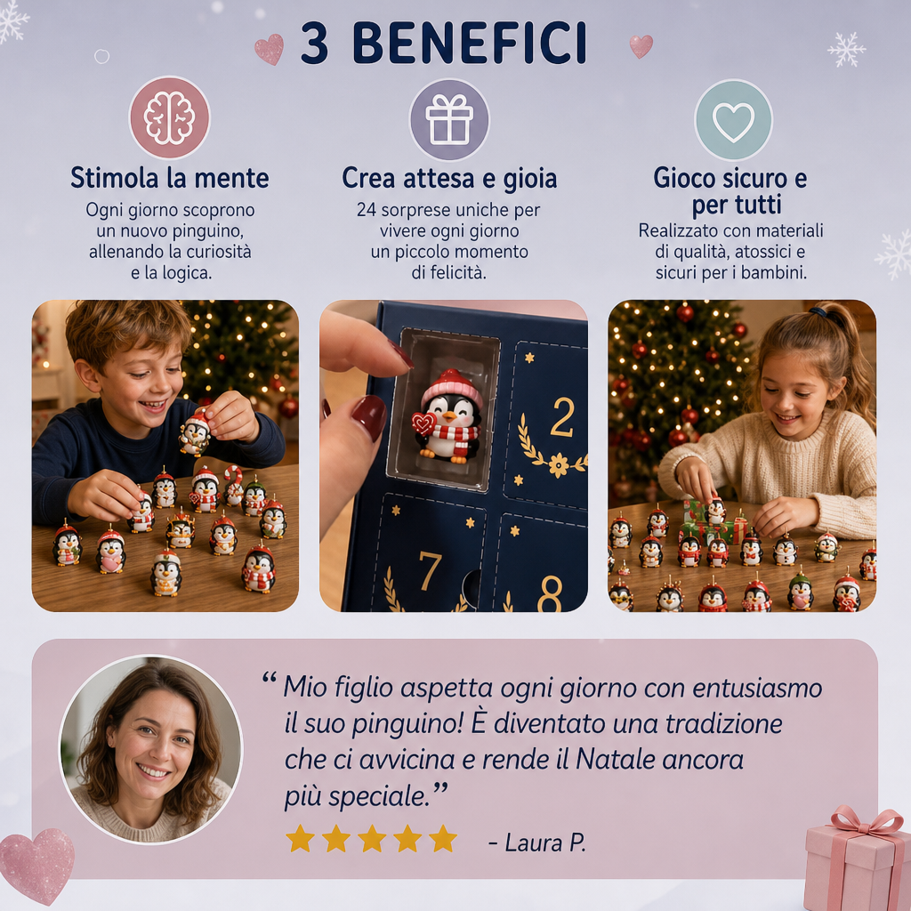 Calendario Dell’Avvento Dei Pinguini Di 24 Giorni