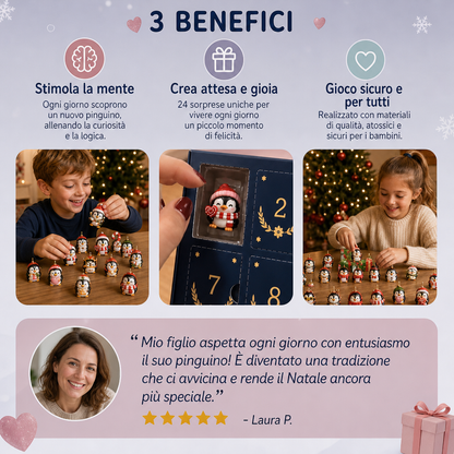 Calendario Dell’Avvento Dei Pinguini Di 24 Giorni
