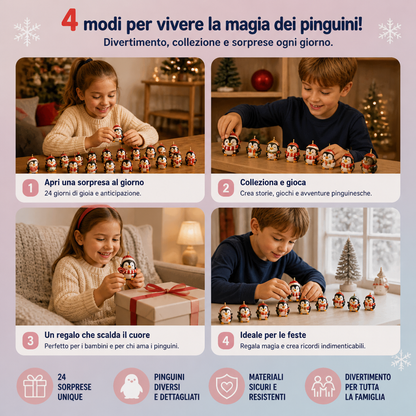 Calendario Dell’Avvento Dei Pinguini Di 24 Giorni