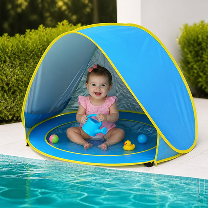 Pop-Up Baby Beach Tent con Piscina Integrata e Protezione UV – Ombrellone Portatile per Bambini