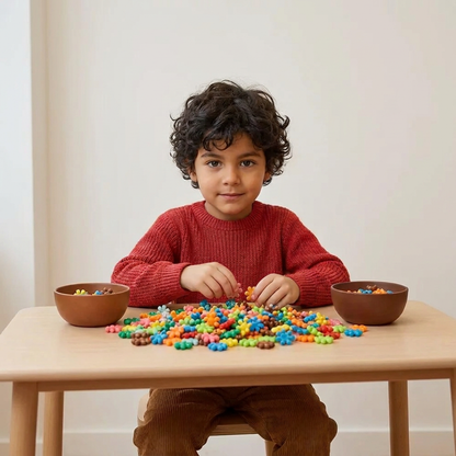 Set di Blocchi da Costruzione Montessori a Forma di Fiore di Pruno