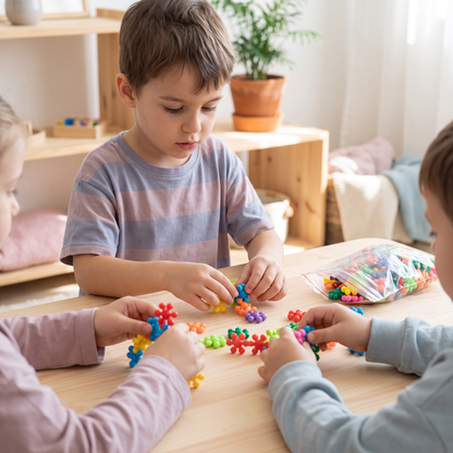 Set di Blocchi da Costruzione Montessori a Forma di Fiore di Pruno