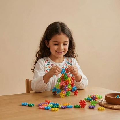 Set di Blocchi da Costruzione Montessori a Forma di Fiore di Pruno