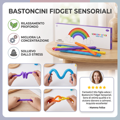 Bastoncini Fidget Sensoriali – Giochi Girevoli Rilassanti per Alleviare lo Stress