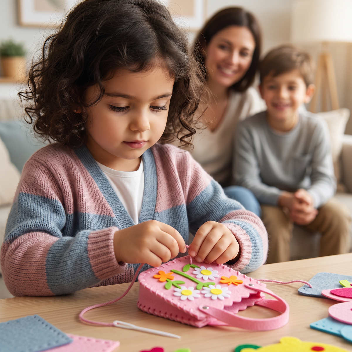 Kit da Cucito Fai da Te per Borsetta in Feltro Carina per Bambini