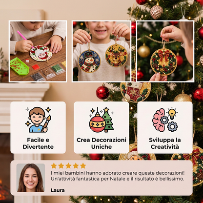 Kit DIY per Dipingere con Diamanti Decorazioni Natalizie in Legno