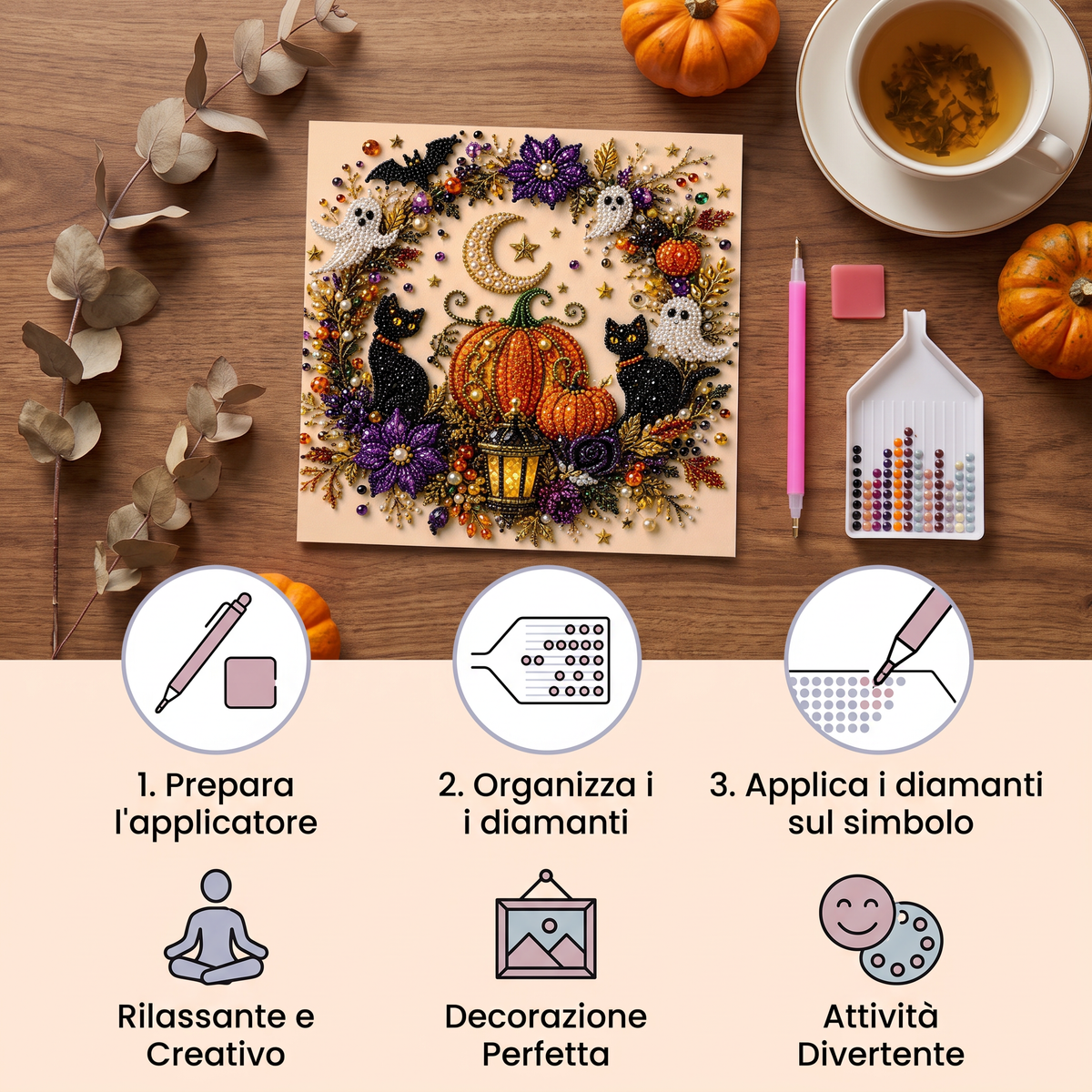 Kit DIY di Pittura Diamantata per Halloween