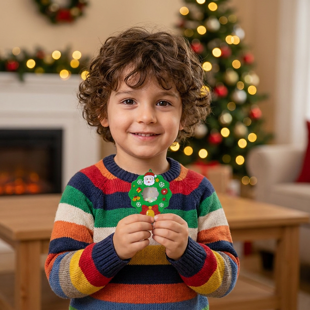 Kit DIY per Creare Decorazioni Natalizie Shaker per Bambini