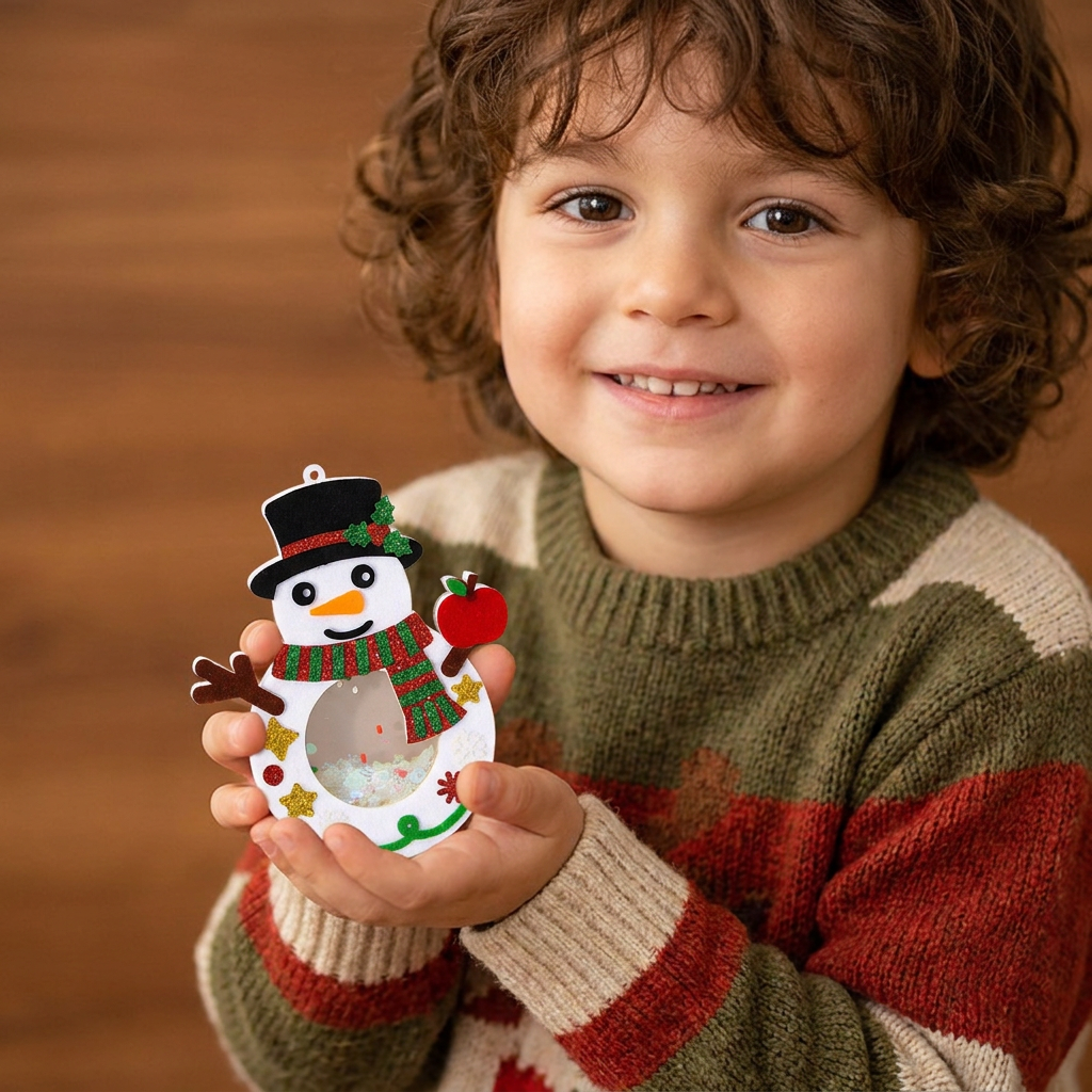 Kit DIY per Creare Decorazioni Natalizie Shaker per Bambini