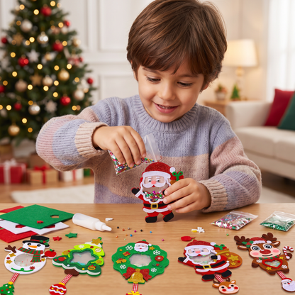 Kit DIY per Creare Decorazioni Natalizie Shaker per Bambini