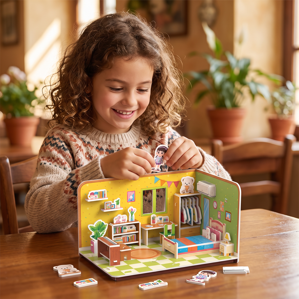 Kit DIY 3D para Construir una Sala de Juegos – Rompecabezas Educativo y Set de Manualidades