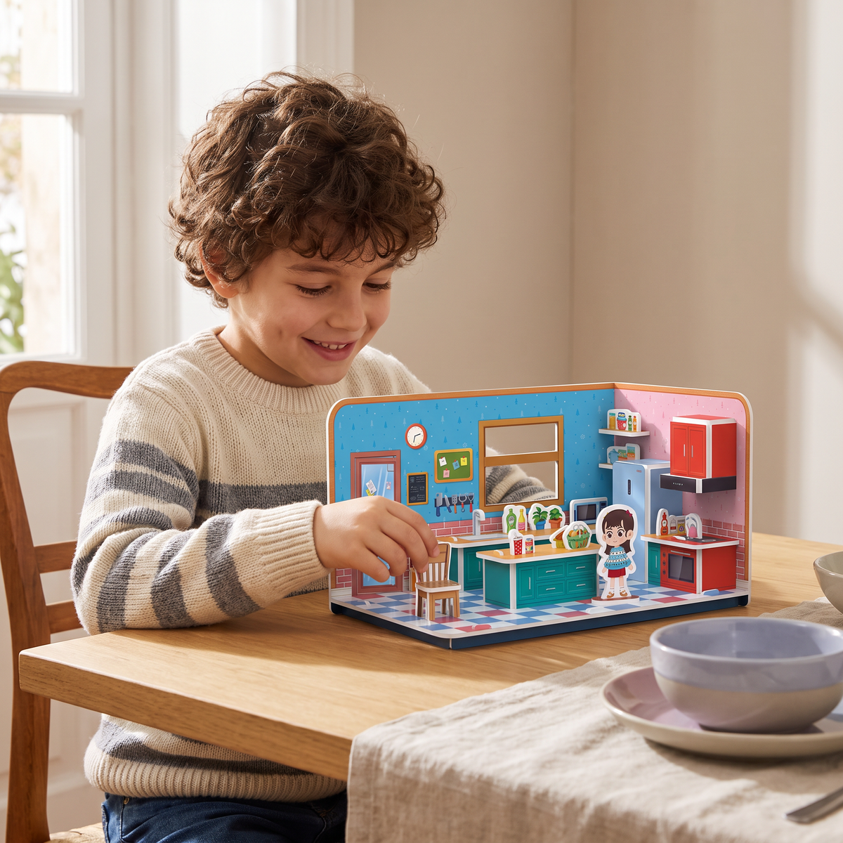 Kit DIY 3D para Construir una Sala de Juegos – Rompecabezas Educativo y Set de Manualidades