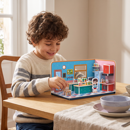Kit DIY 3D para Construir una Sala de Juegos – Rompecabezas Educativo y Set de Manualidades
