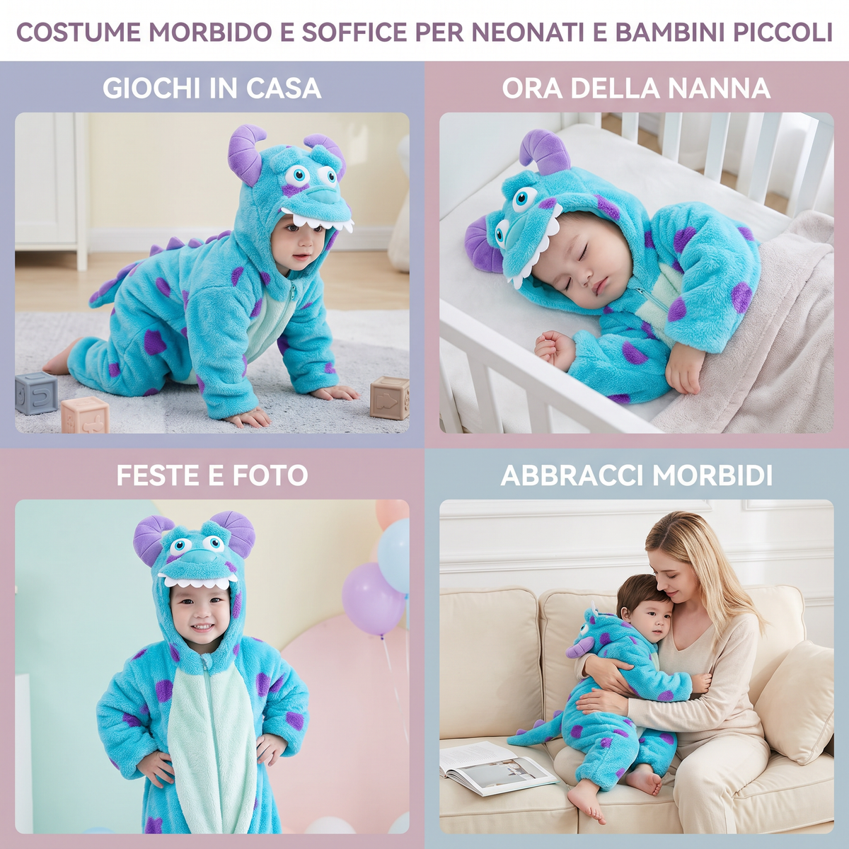 Costume Morbido e Soffice per Neonati e Bambini Piccoli