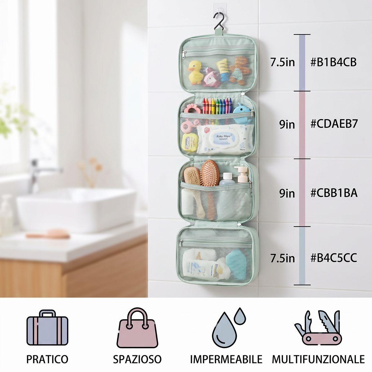 Borsa Organizer da Viaggio per Giocattoli e Accessori Quotidiani